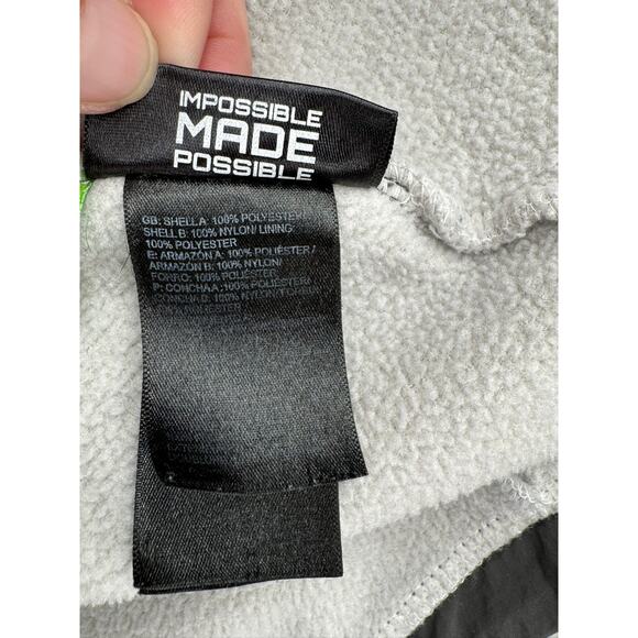 The North Face Denali Fleece Full Zip Jacket Womens Medium Light Gray Dark Gray - Picture 9 of 11